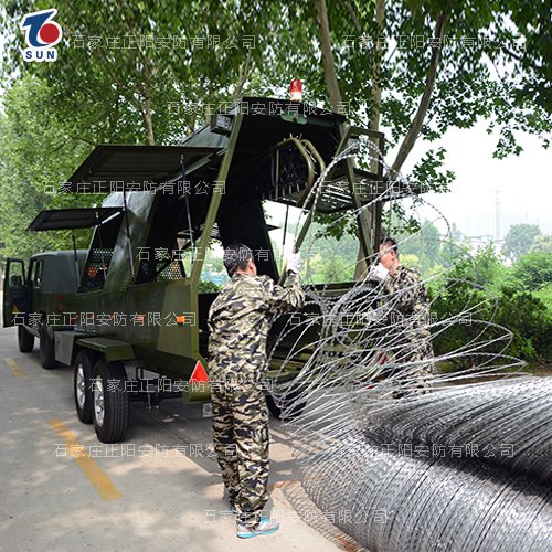 刀片刺网布障车1