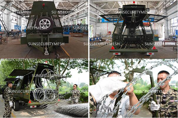 Барьерная система безопасности из колючей проволоки