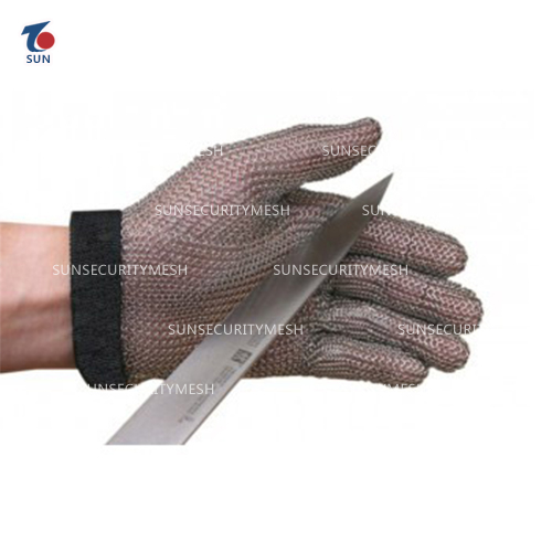 Безопасная защита от порезов, устойчивая к ударам, проволока из нержавеющей стали, перчатка из металлической сетки